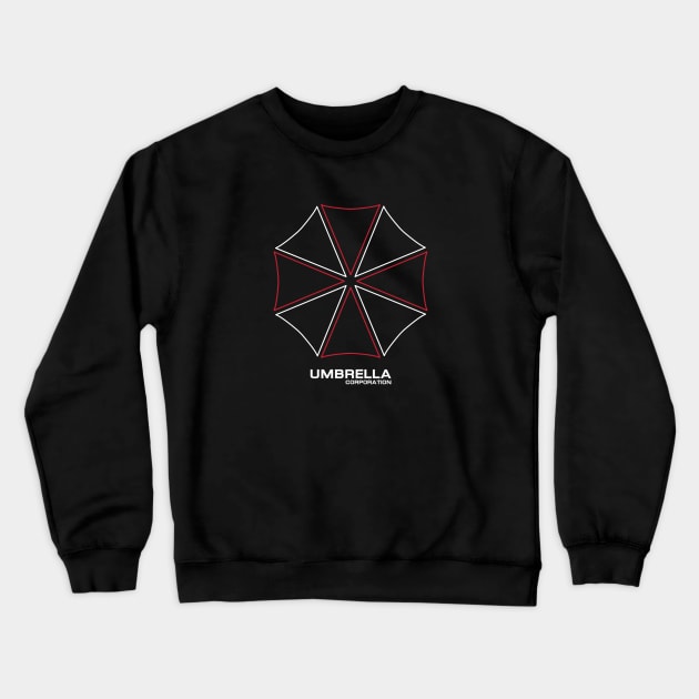 UMBRELLA CORPORATION LOGO RED WHITE RESIDENT EVIL Crewneck Sweatshirt by MANSE